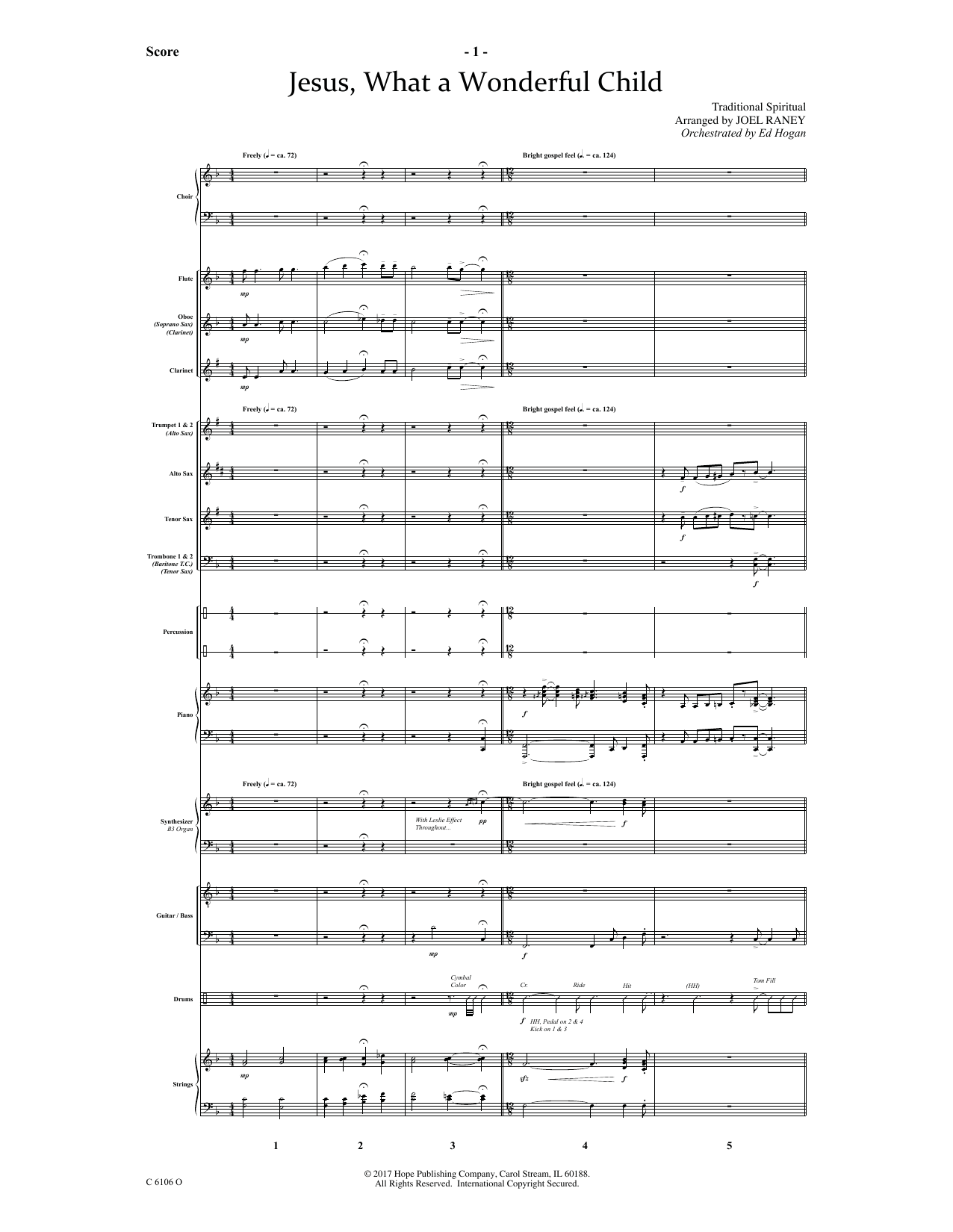 Learn to play Joel Raney Jesus, What a Wonderful Child - Full Score sheet music for Choir Instrumental Pak in minutes. Price: 69.9900$ Joel Raney Jesus, What a Wonderful Child - Full Score sheet music notes and chords arranged for Choir Instrumental Pak