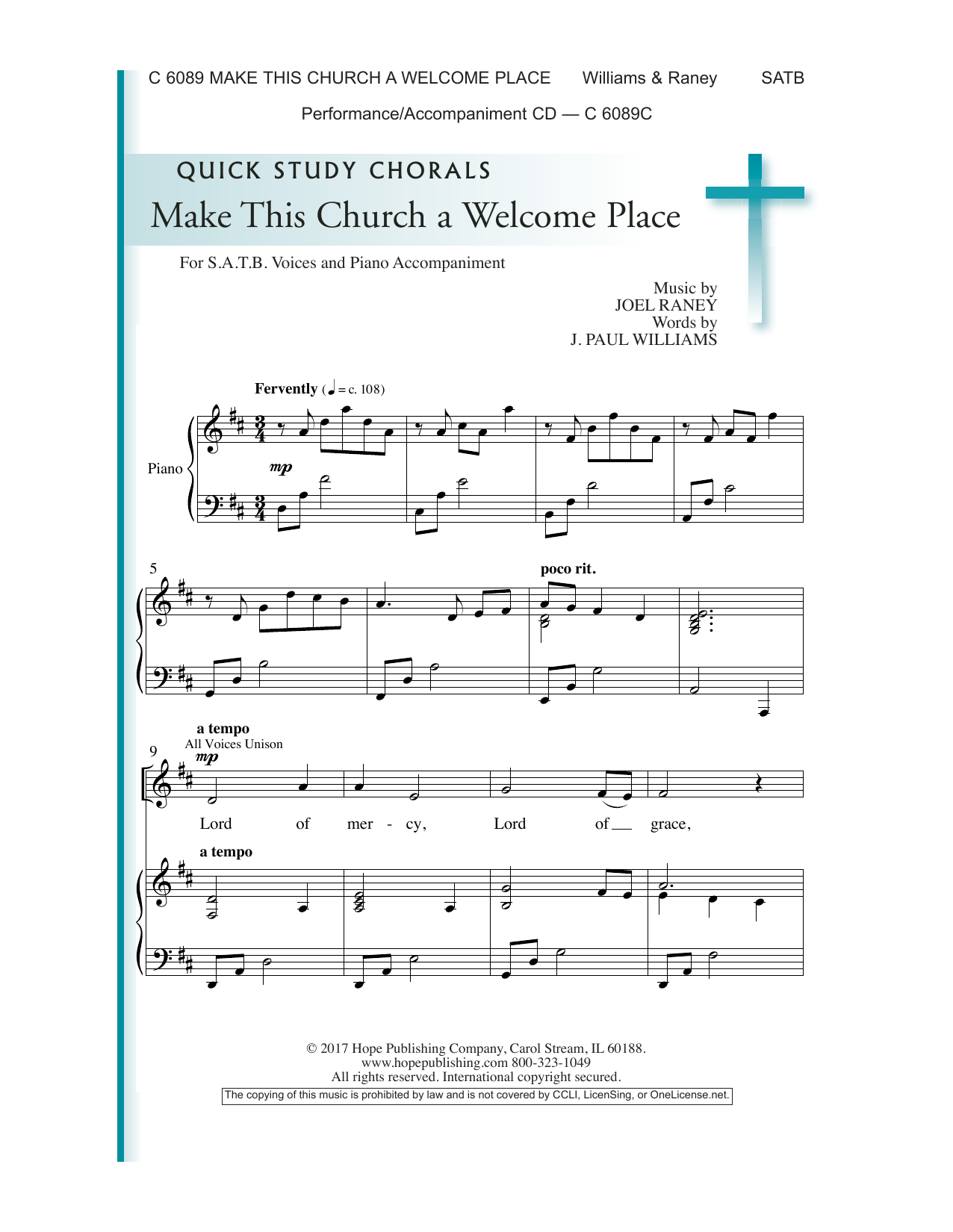 Learn to play Joel Raney Make This Church A Welcome Place sheet music for SATB Choir in minutes. Price: 3.9900$ Joel Raney Make This Church A Welcome Place sheet music notes and chords arranged for SATB Choir