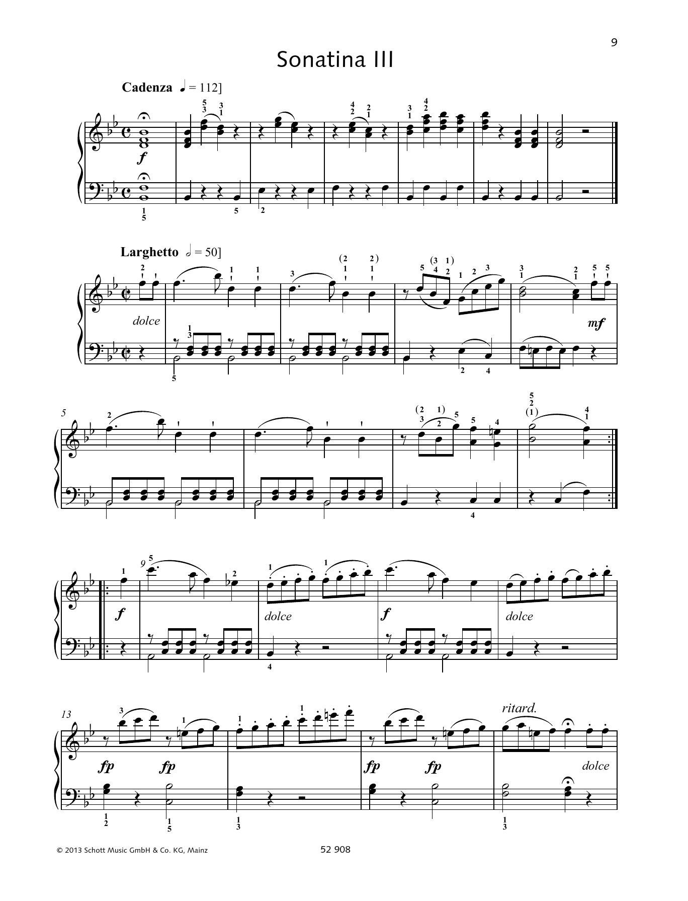 Johann Baptist Vanhal Sonatina III sheet music notes and chords. Download Printable PDF.