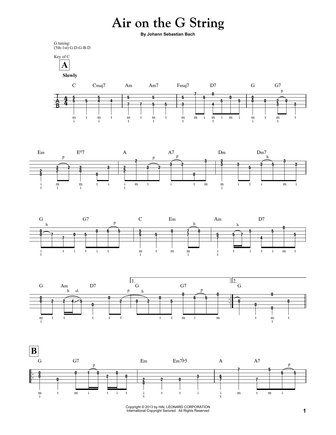 Learn to play Mark Phillips Air (Air On The G String) sheet music for Banjo Tab in minutes. Price: 7.8900$ Mark Phillips Air (Air On The G String) sheet music notes and chords arranged for Banjo Tab