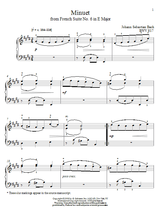 Learn to play Johann Sebastian Bach Minuet, BWV 817 sheet music for Piano Solo in minutes. Johann Sebastian Bach Minuet, BWV 817 sheet music notes and chords. Download Printable PDF.
