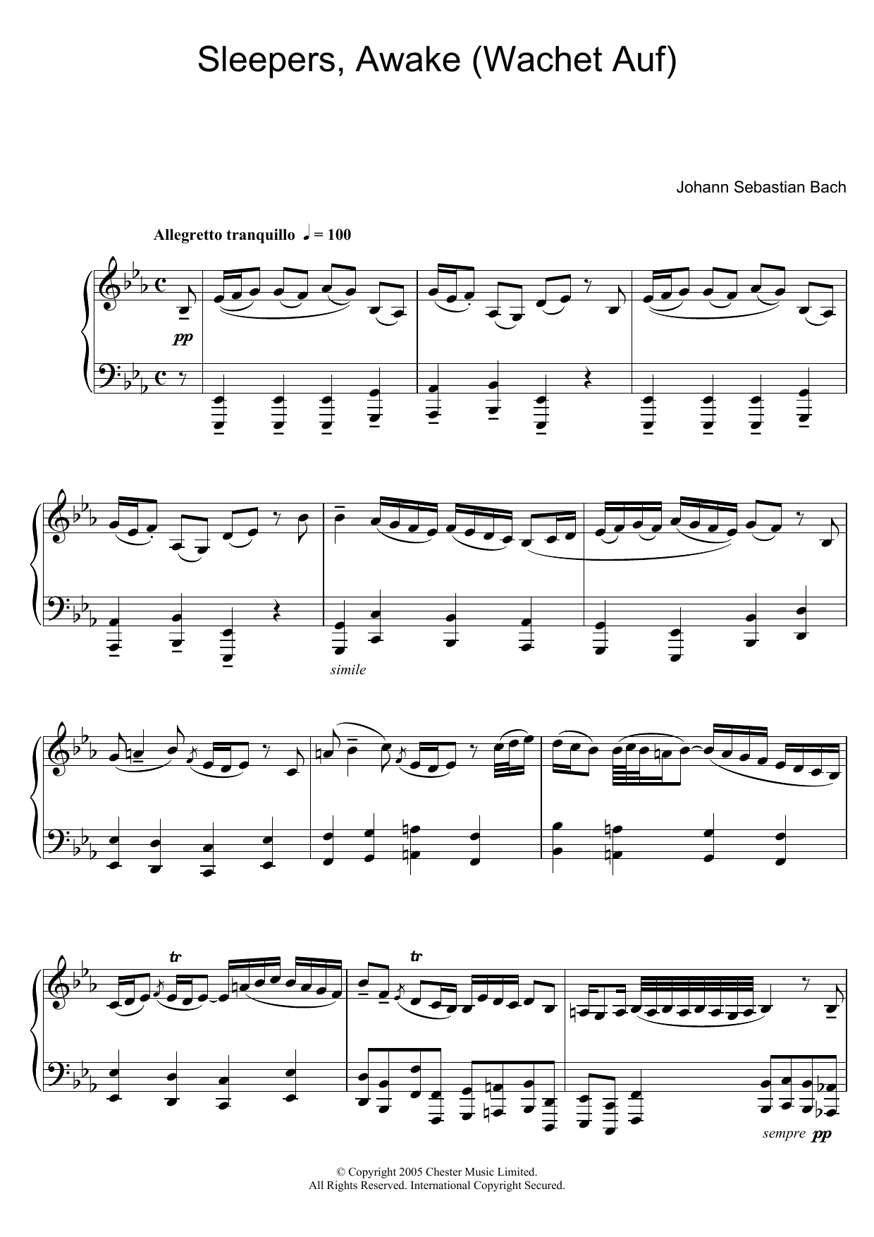 Learn to play Johann Sebastian Bach Sleepers, Awake (Wachet Auf) sheet music for Clarinet Solo in minutes. Johann Sebastian Bach Sleepers, Awake (Wachet Auf) sheet music notes and chords. Download Printable PDF.