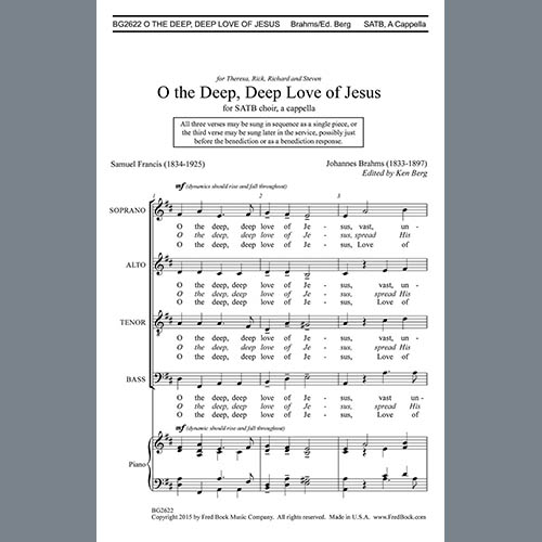 Johannes Brahms O The Deep, Deep Love Of Jesus (ed. Ken Berg) Profile Image