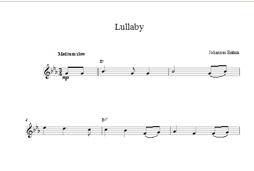 Johannes Brahms Lullaby sheet music notes and chords. Download Printable PDF.