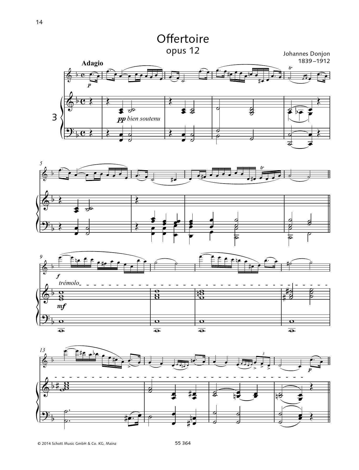 Johannes Donjon Offertoire sheet music notes and chords. Download Printable PDF.