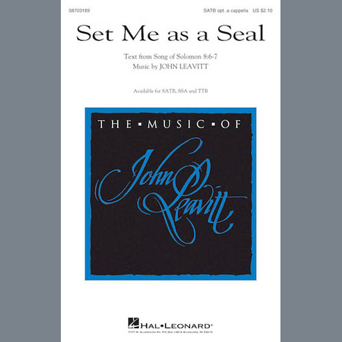 Set Me As A Seal Sheet Music By John Leavitt Ttb Choir Download 5 Page Score 179665 6661