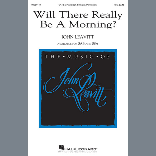 John Leavitt Will There Really Be A Morning? Profile Image