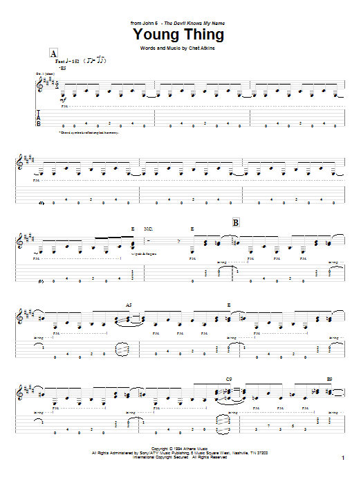 Learn to play John 5 Young Thing sheet music for Guitar Tab in minutes. Price: 7.8900$ John 5 Young Thing sheet music notes and chords arranged for Guitar Tab