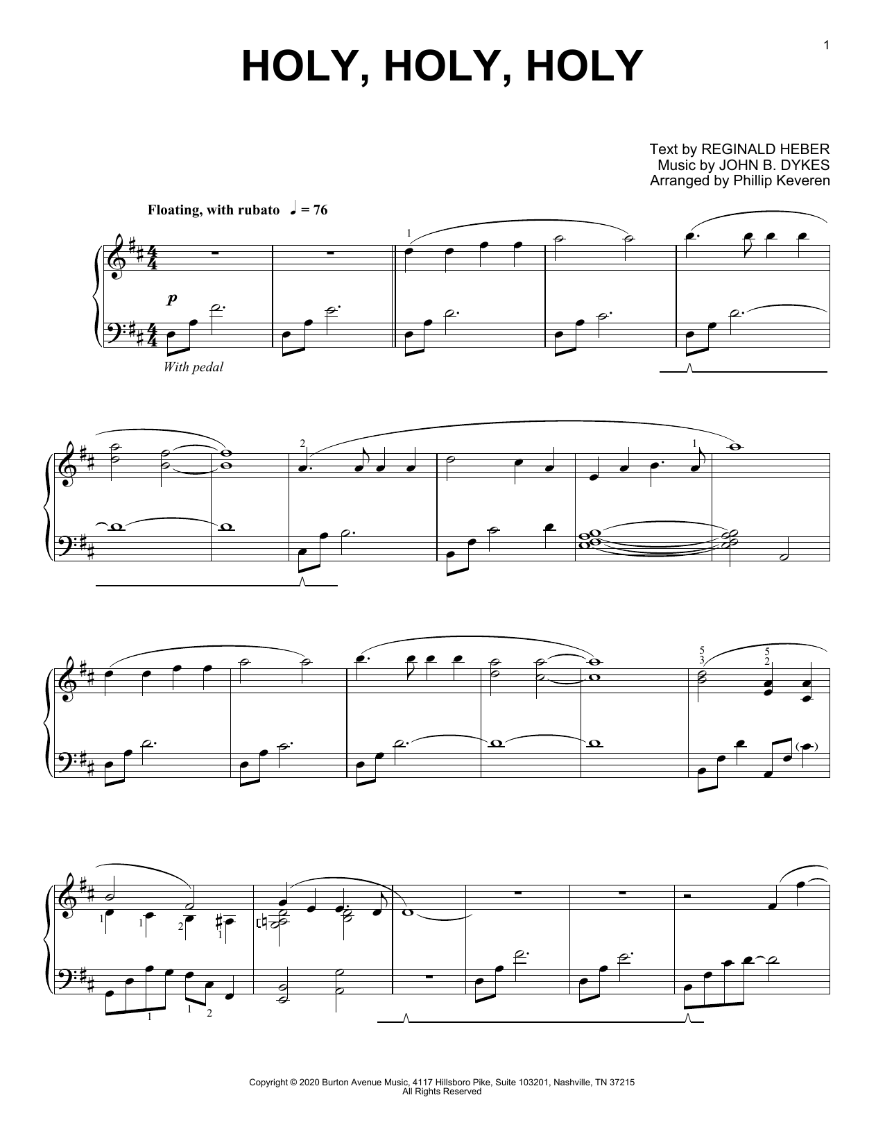 Learn to play John B. Dykes Holy, Holy, Holy (arr. Phillip Keveren) sheet music for Piano Solo in minutes. Price: 7.8900$ John B. Dykes Holy, Holy, Holy (arr. Phillip Keveren) sheet music notes and chords arranged for Piano Solo