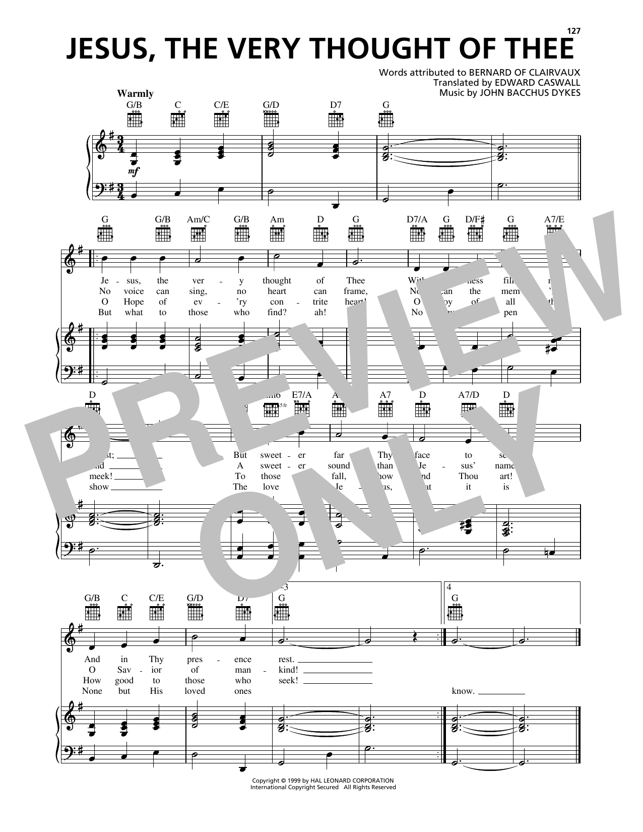 John Bacchus Dykes Jesus The Very Thought Of Thee Sheet Music Pdf Notes Chords Sacred Score E Z Play Today Download Printable Sku 446425