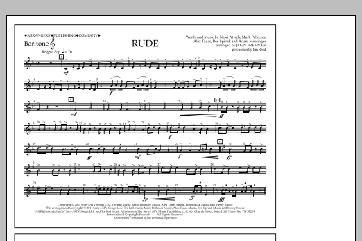 Learn to play John Brennan Rude - Baritone T.C. sheet music for Marching Band in minutes. Price: 7.8900$ John Brennan Rude - Baritone T.C. sheet music notes and chords arranged for Marching Band