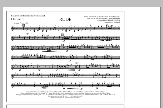 Learn to play John Brennan Rude - Clarinet 1 sheet music for Marching Band in minutes. Price: 7.8900$ John Brennan Rude - Clarinet 1 sheet music notes and chords arranged for Marching Band