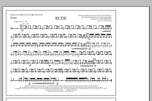 John Brennan Rude - Snare sheet music notes and chords. Download Printable PDF.