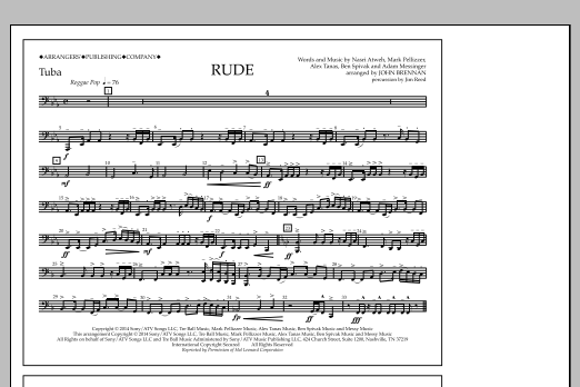 John Brennan Rude - Tuba sheet music notes and chords. Download Printable PDF.