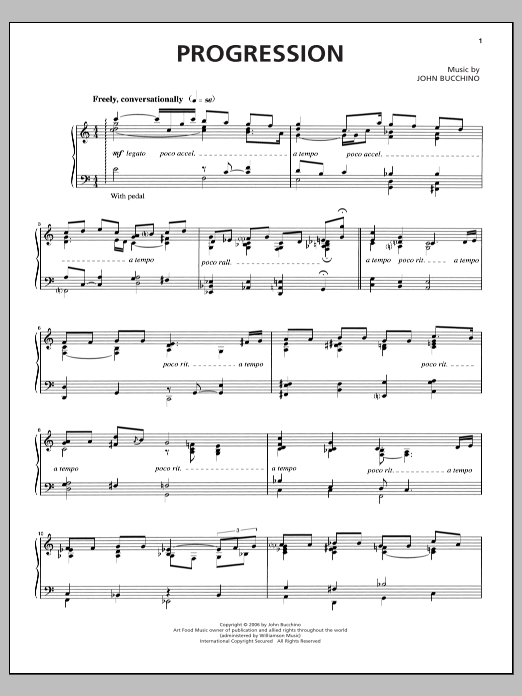 John Bucchino Progression sheet music notes and chords. Download Printable PDF.