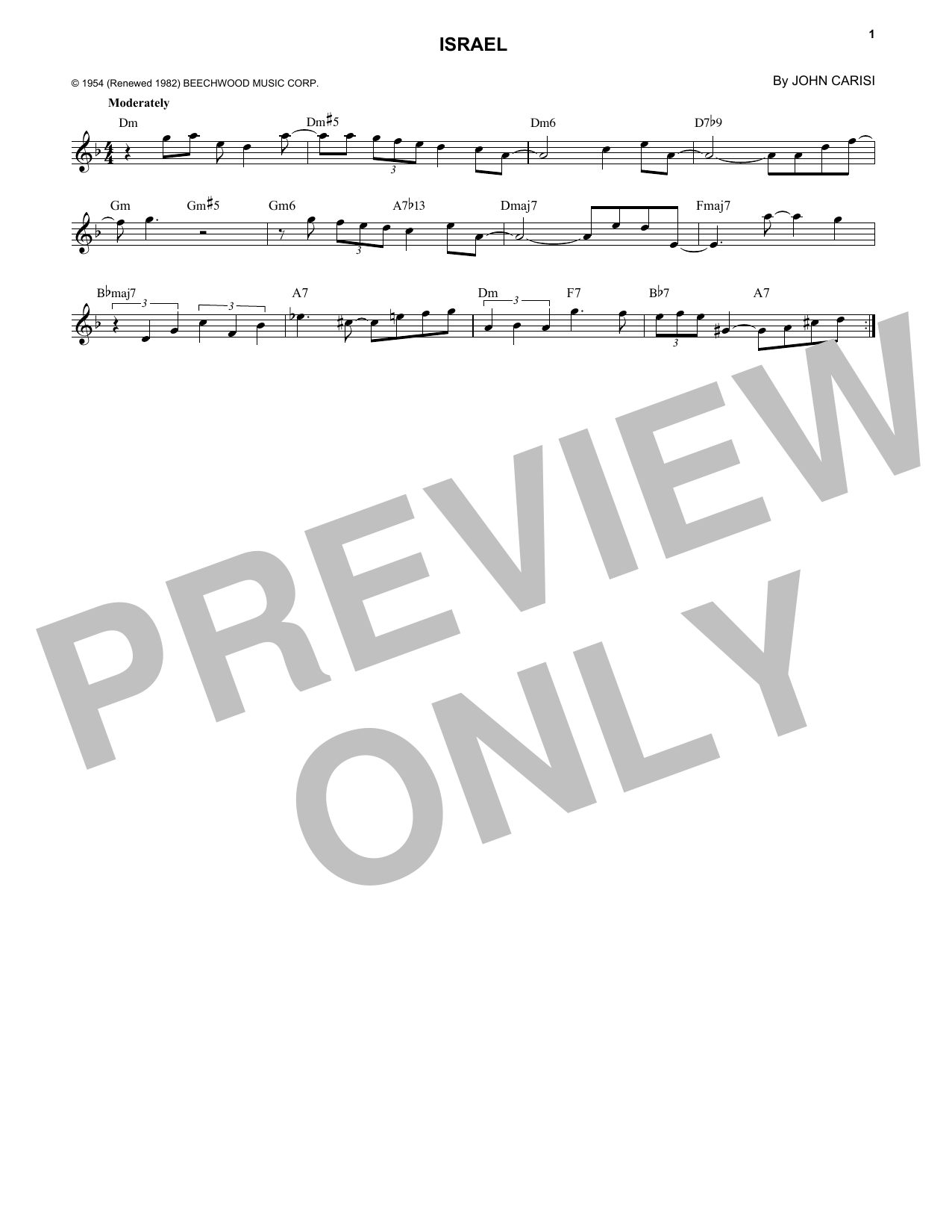 Learn to play John Carisi Israel sheet music for Lead Sheet / Fake Book in minutes. Price: 5.9900$ John Carisi Israel sheet music notes and chords arranged for Lead Sheet / Fake Book