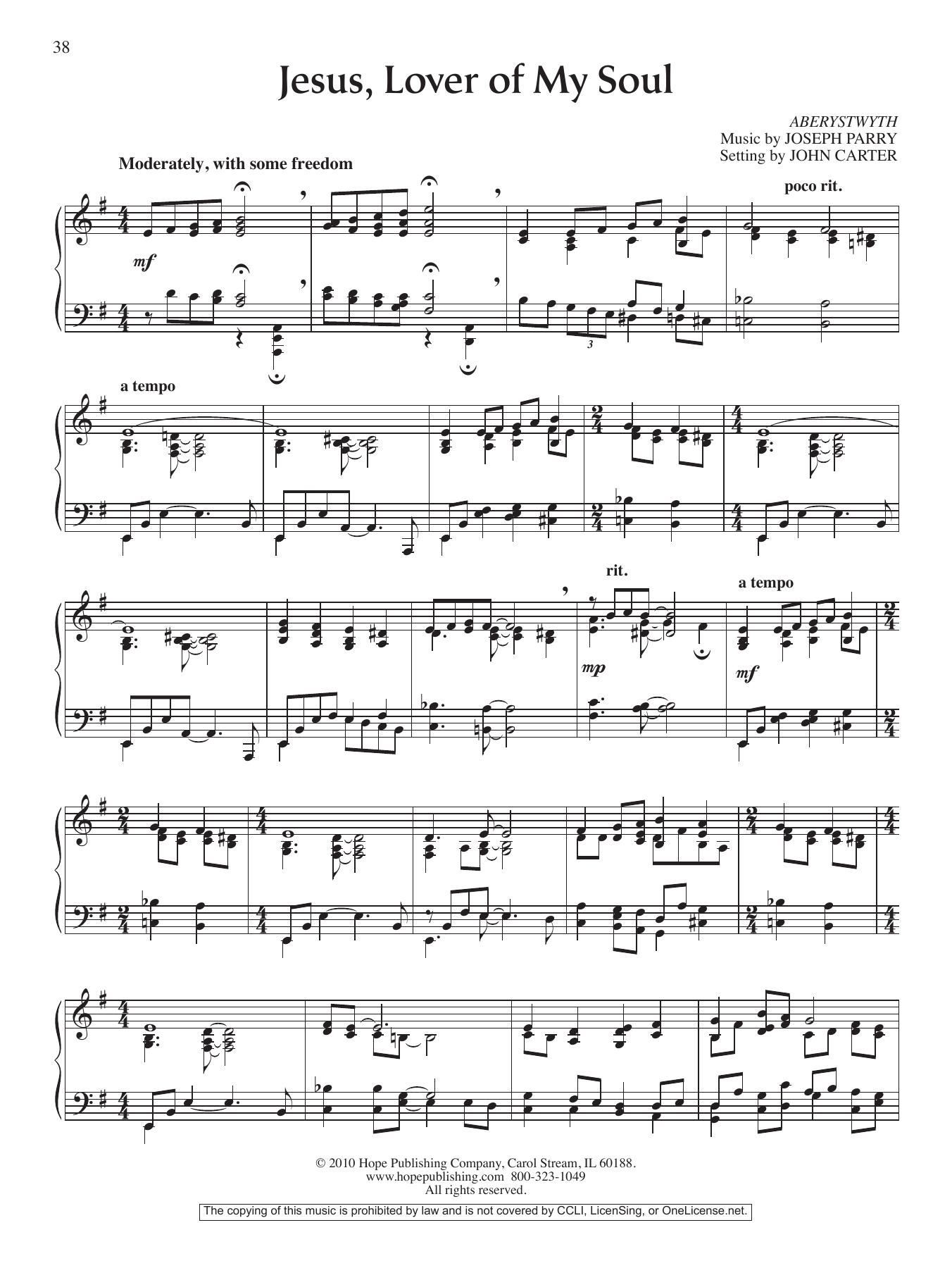 Learn to play John Carter Jesus, Lover of My Soul sheet music for Piano Solo in minutes. Price: 6.9900$ John Carter Jesus, Lover of My Soul sheet music notes and chords arranged for Piano Solo