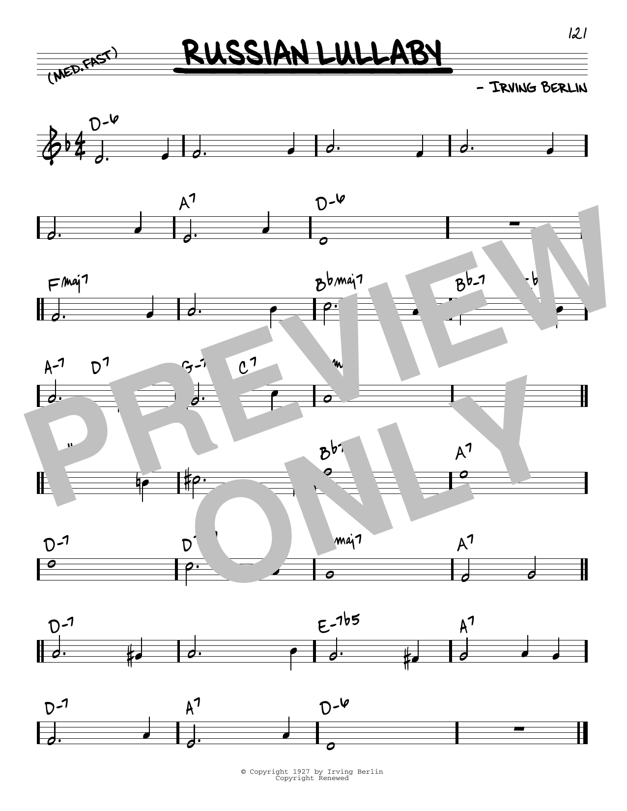 John Coltrane Russian Lullaby sheet music notes and chords. Download Printable PDF.