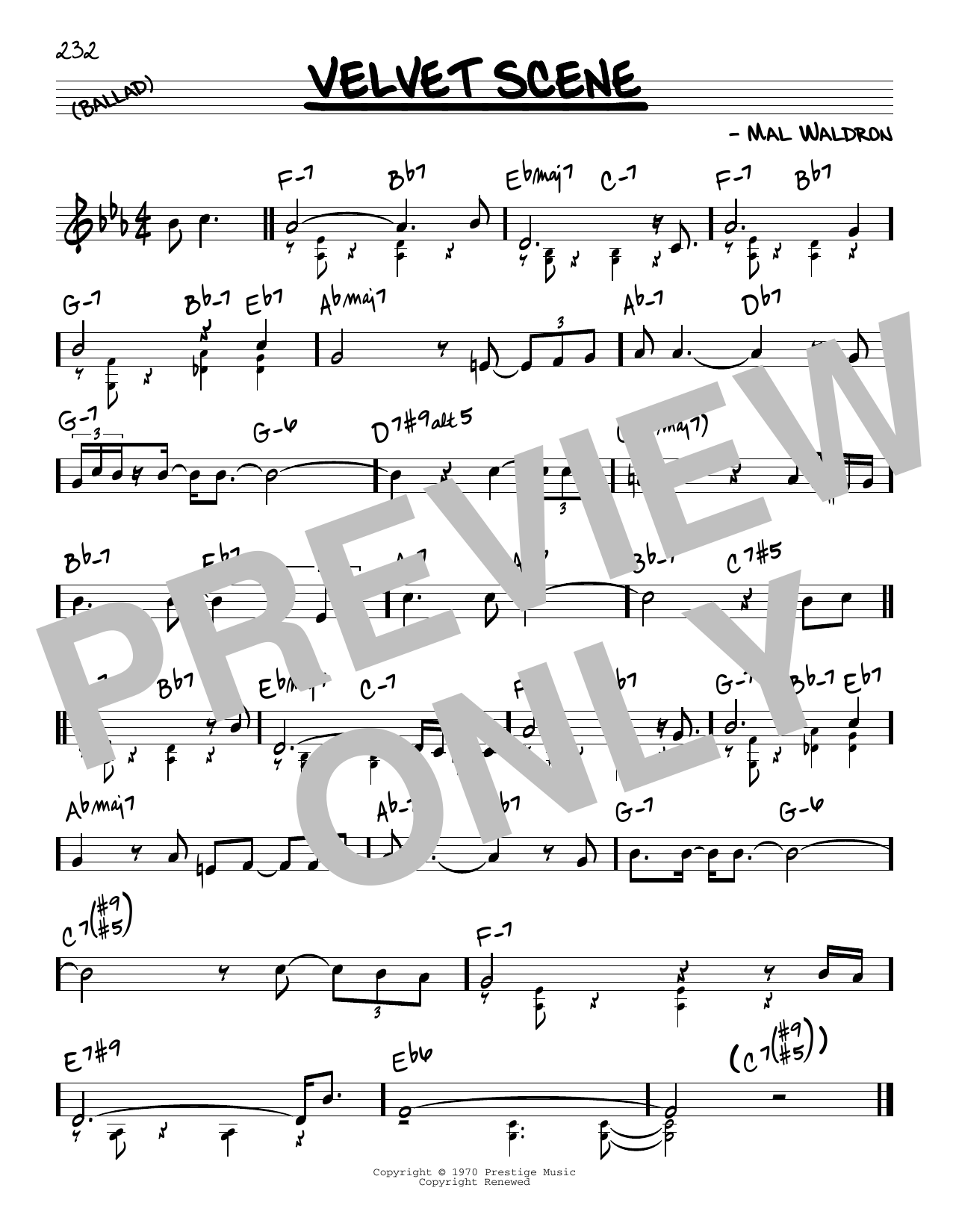 John Coltrane Velvet Scene sheet music notes and chords. Download Printable PDF.