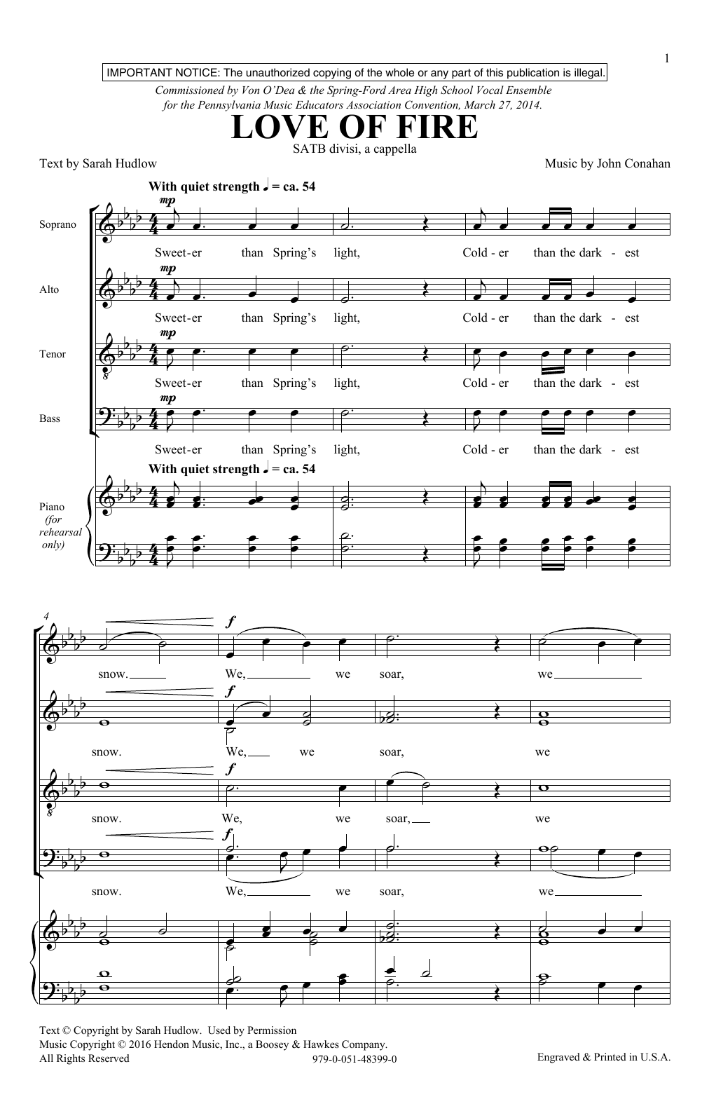 John Conahan Love Of Fire sheet music notes and chords. Download Printable PDF.