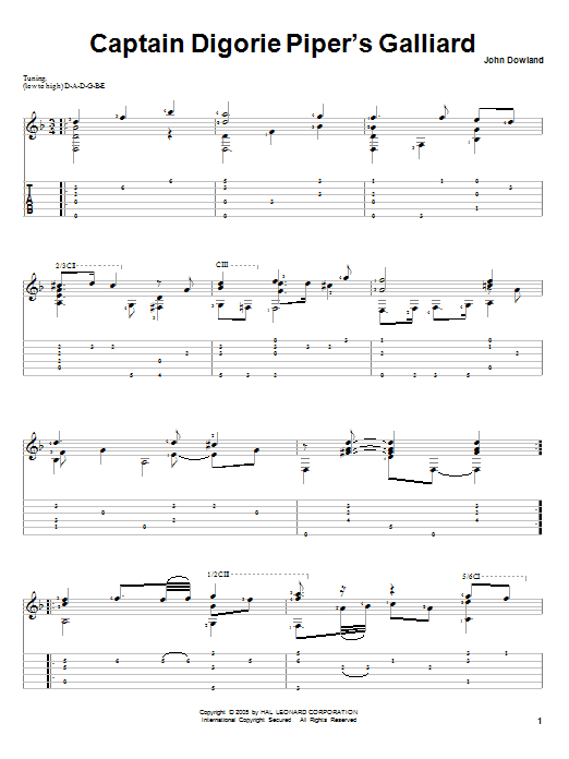 Learn to play John Dowland Captain Digorie Piper's Galliard sheet music for Guitar Tab in minutes. John Dowland Captain Digorie Piper's Galliard sheet music notes and chords. Download Printable PDF.