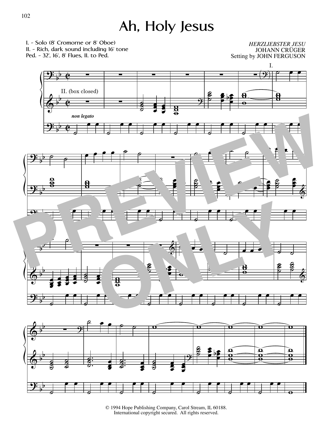 JOHN FERGUSON Ah, Holy Jesus sheet music notes and chords. Download Printable PDF.