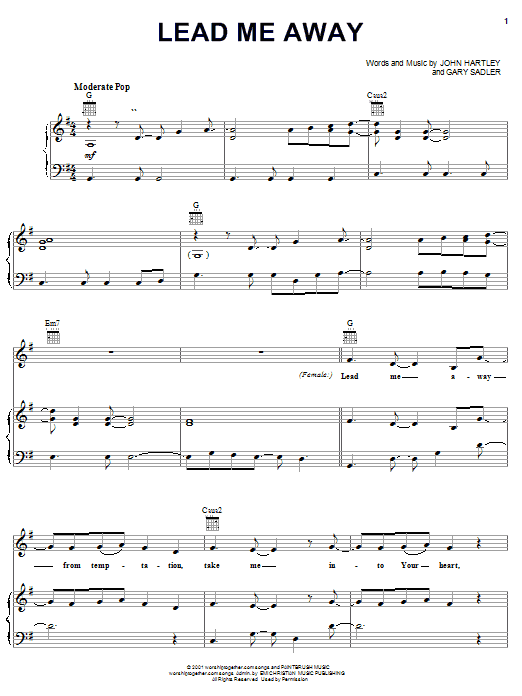 Gary Sadler Lead Me Away sheet music notes and chords. Download Printable PDF.