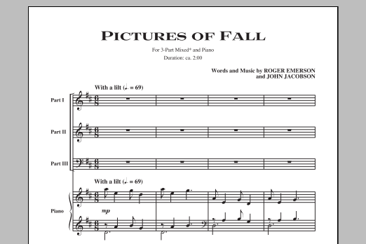 John Jacobson Pictures Of Fall sheet music notes and chords. Download Printable PDF.