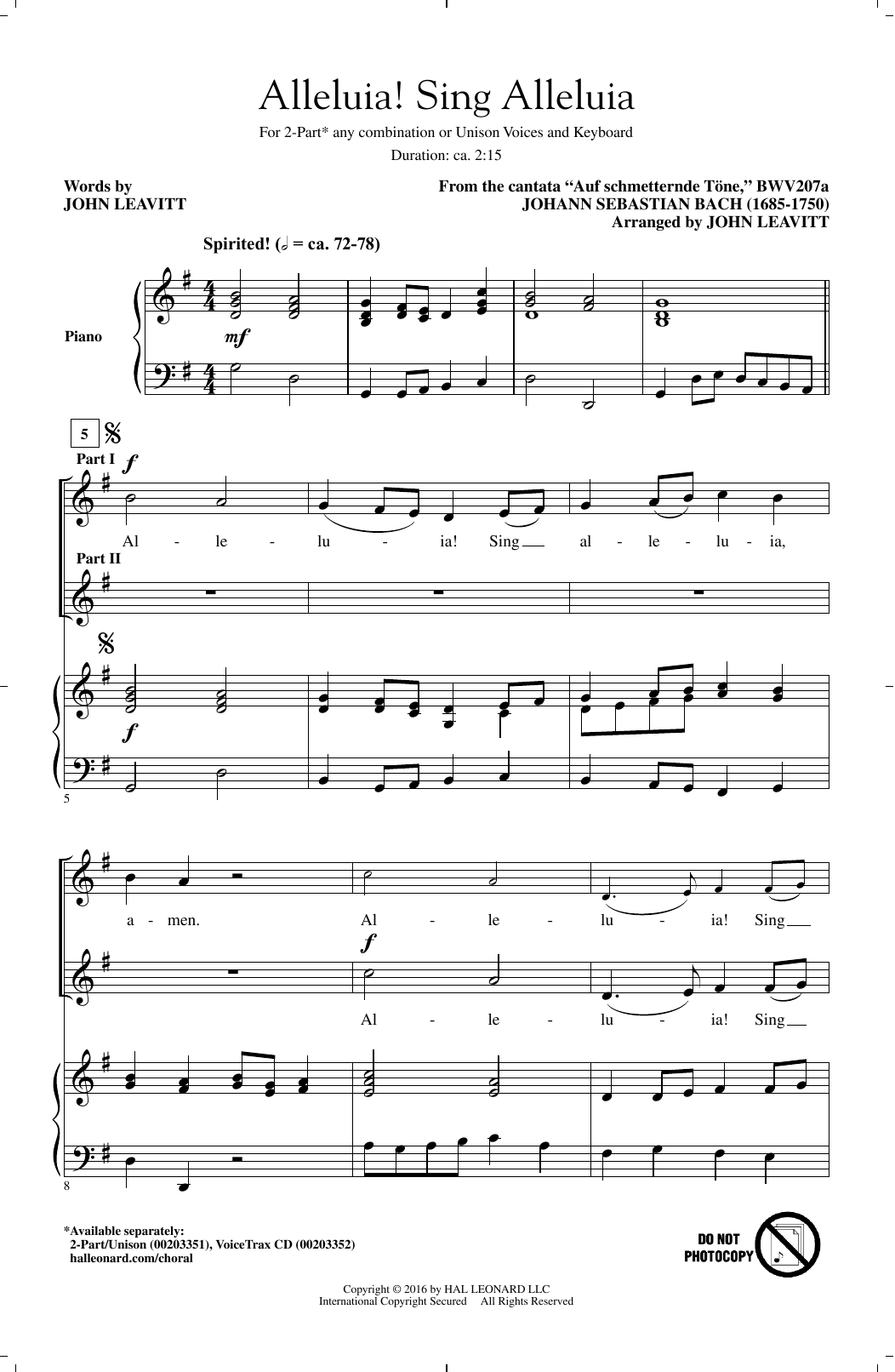 John Leavitt Alleluia! Sing Alleluia sheet music notes and chords. Download Printable PDF.