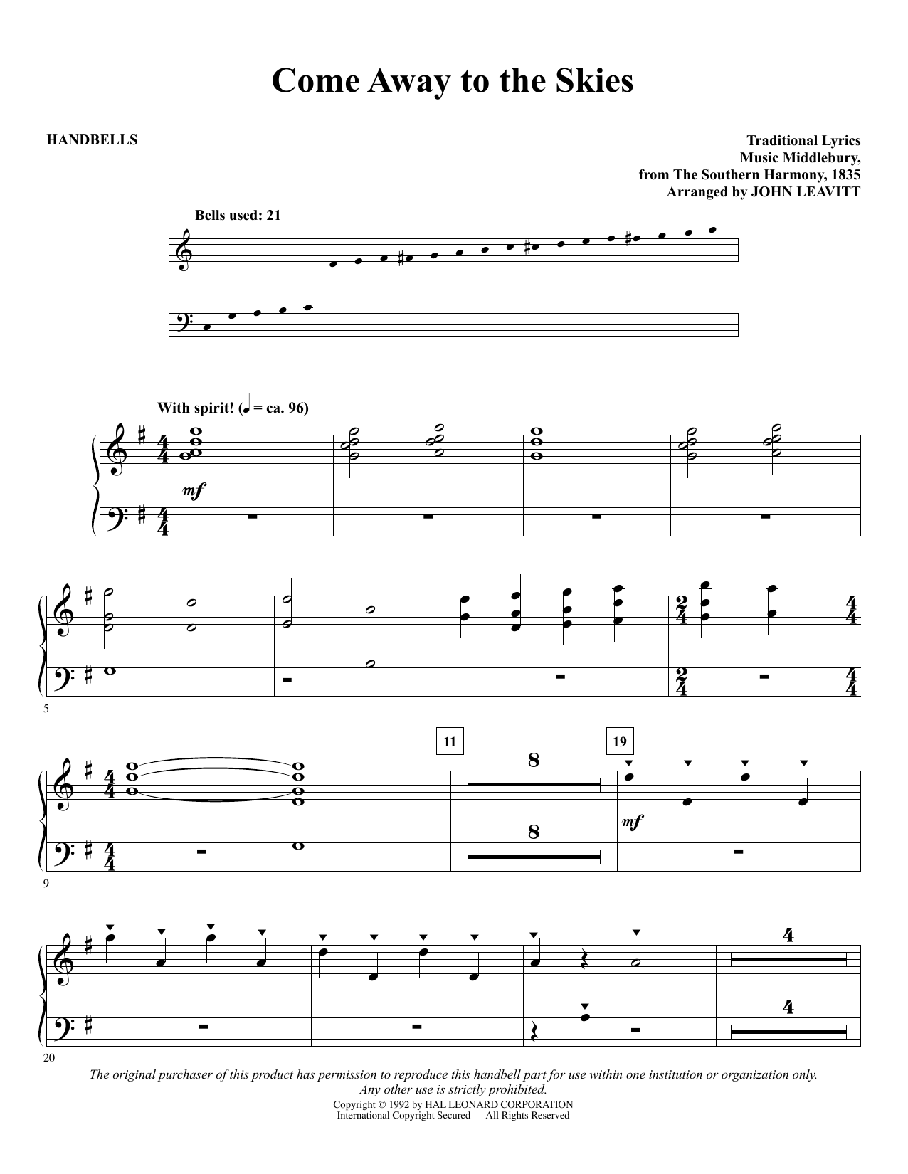 Learn to play John Leavitt Come Away To The Skies sheet music for SATB Choir in minutes. Price: 3.9900$ John Leavitt Come Away To The Skies sheet music notes and chords arranged for SATB Choir