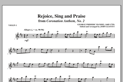 Learn to play John Leavitt Rejoice, Sing And Praise - Violin 1 sheet music for Choir Instrumental Pak in minutes. Price: 8.9900$ John Leavitt Rejoice, Sing And Praise - Violin 1 sheet music notes and chords arranged for Choir Instrumental Pak