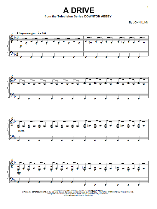 Learn to play John Lunn A Drive sheet music for Easy Piano in minutes. Price: 6.9900$ John Lunn A Drive sheet music notes and chords arranged for Easy Piano