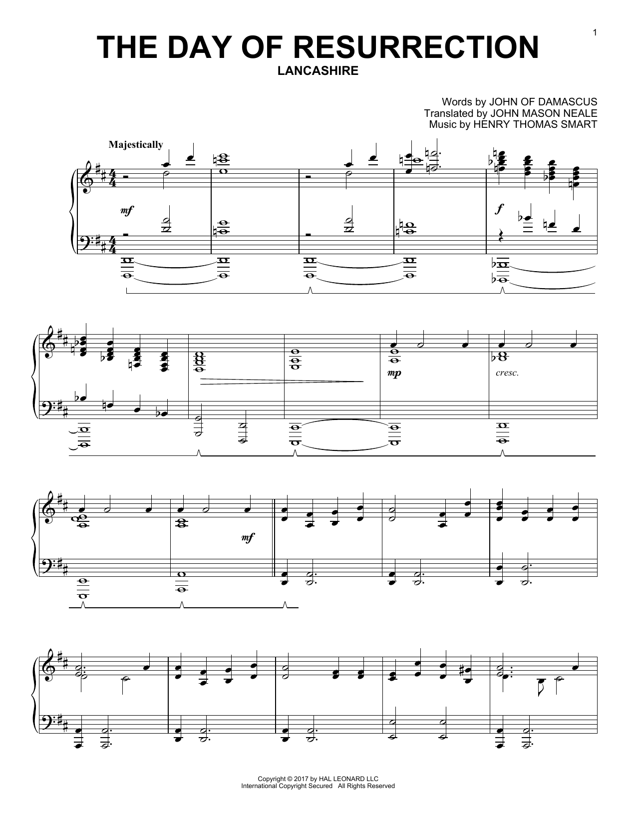 Learn to play John Mason Neale The Day Of Resurrection sheet music for Piano Solo in minutes. Price: 6.9900$ John Mason Neale The Day Of Resurrection sheet music notes and chords arranged for Piano Solo
