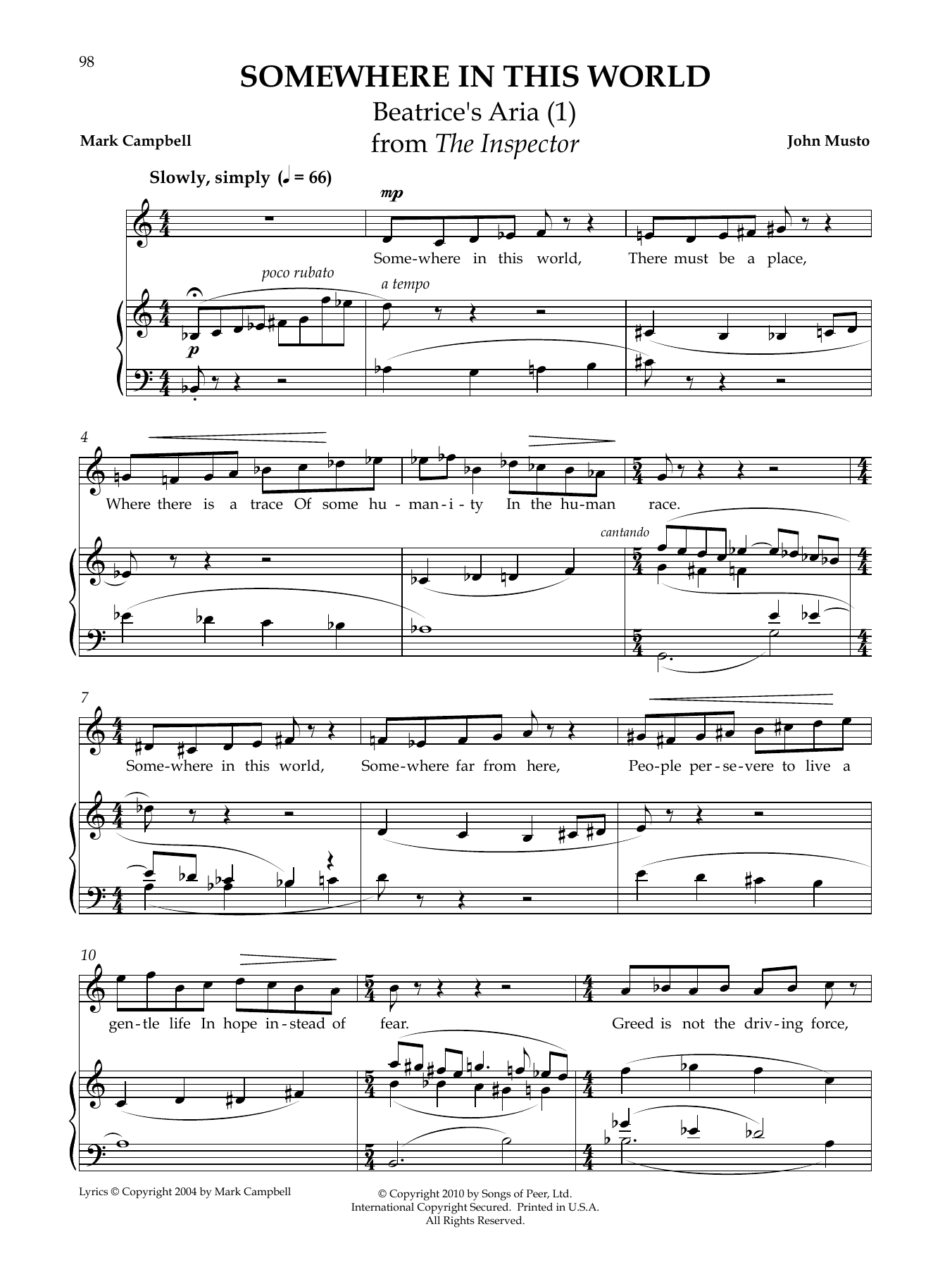 Learn to play John Musto Somewhere In This World sheet music for Piano & Vocal in minutes. Price: 6.9900$ John Musto Somewhere In This World sheet music notes and chords arranged for Piano & Vocal