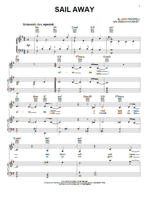 John Pizzarelli Sail Away sheet music notes and chords. Download Printable PDF.