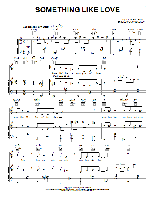 John Pizzarelli Something Like Love sheet music notes and chords. Download Printable PDF.