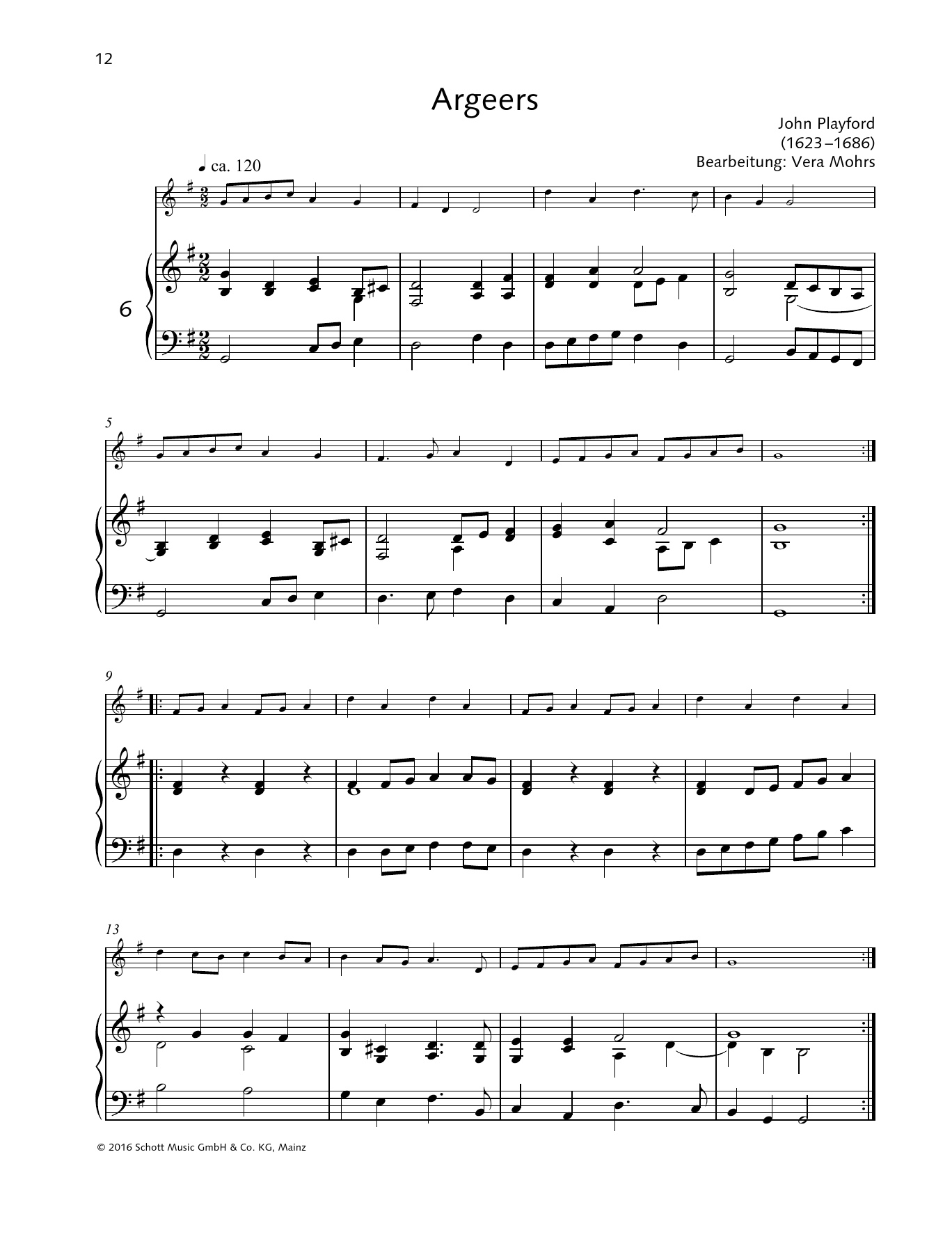 John Playford Argeers sheet music notes and chords. Download Printable PDF.