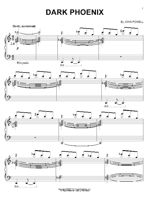 Learn to play John Powell Dark Phoenix sheet music for Piano Solo in minutes. Price: 6.9900$ John Powell Dark Phoenix sheet music notes and chords. Download Printable PDF.