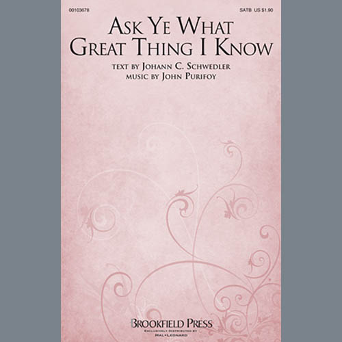 John Purifoy Download Printable PDF Score Easily Download John Purifoy Printable PDF piano music notes, guitar tabs for SATB Choir. Transpose or transcribe this score in no time - Learn how to play song progression.