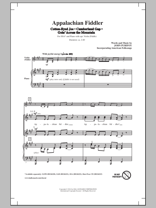 John Purifoy Cumberland Gap sheet music notes and chords. Download Printable PDF.