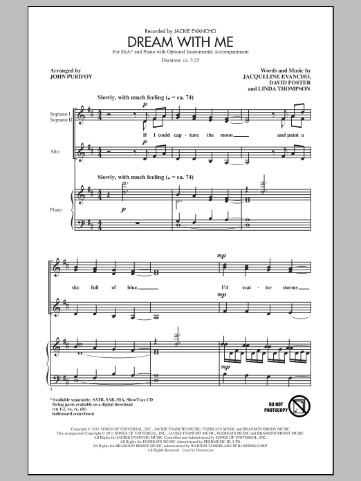 John Purifoy Dream With Me sheet music notes and chords. Download Printable PDF.