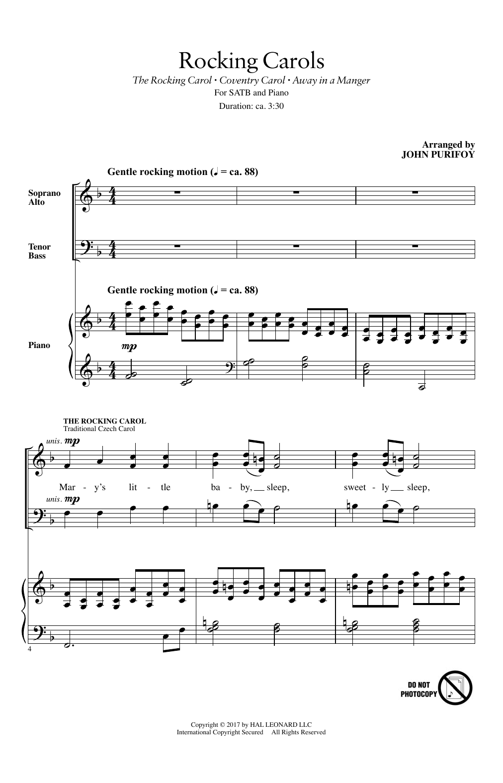 John Purifoy Rocking Carols sheet music notes and chords. Download Printable PDF.