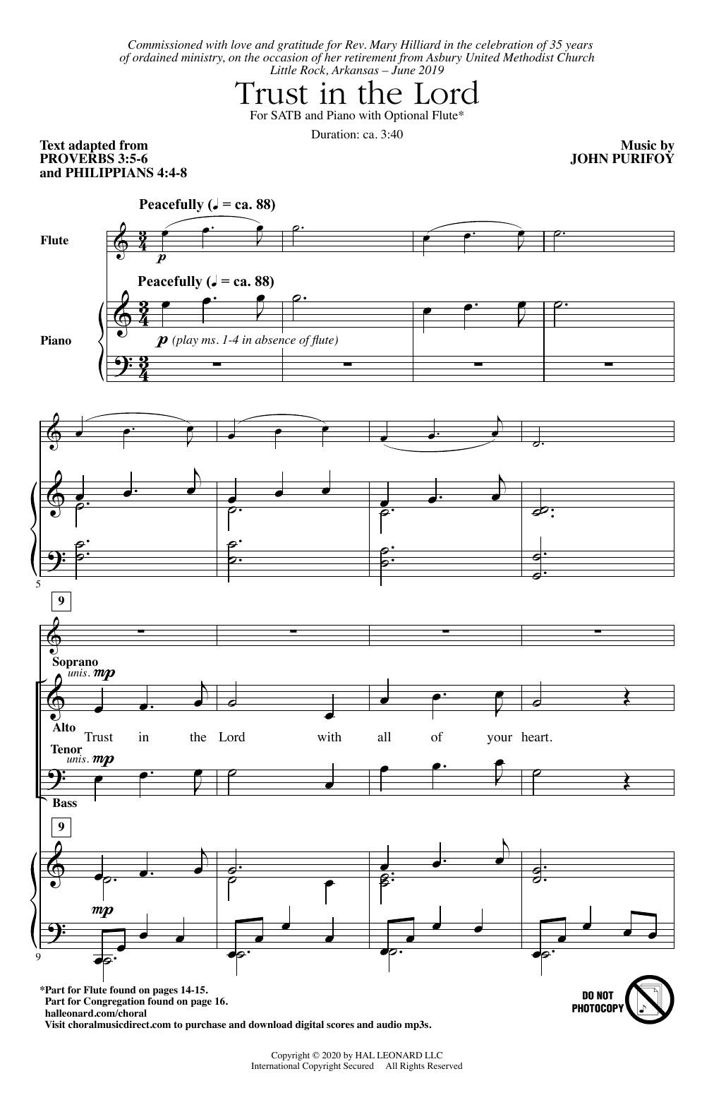 Learn to play John Purifoy Trust In The Lord sheet music for SATB Choir in minutes. Price: 3.9900$ John Purifoy Trust In The Lord sheet music notes and chords arranged for SATB Choir
