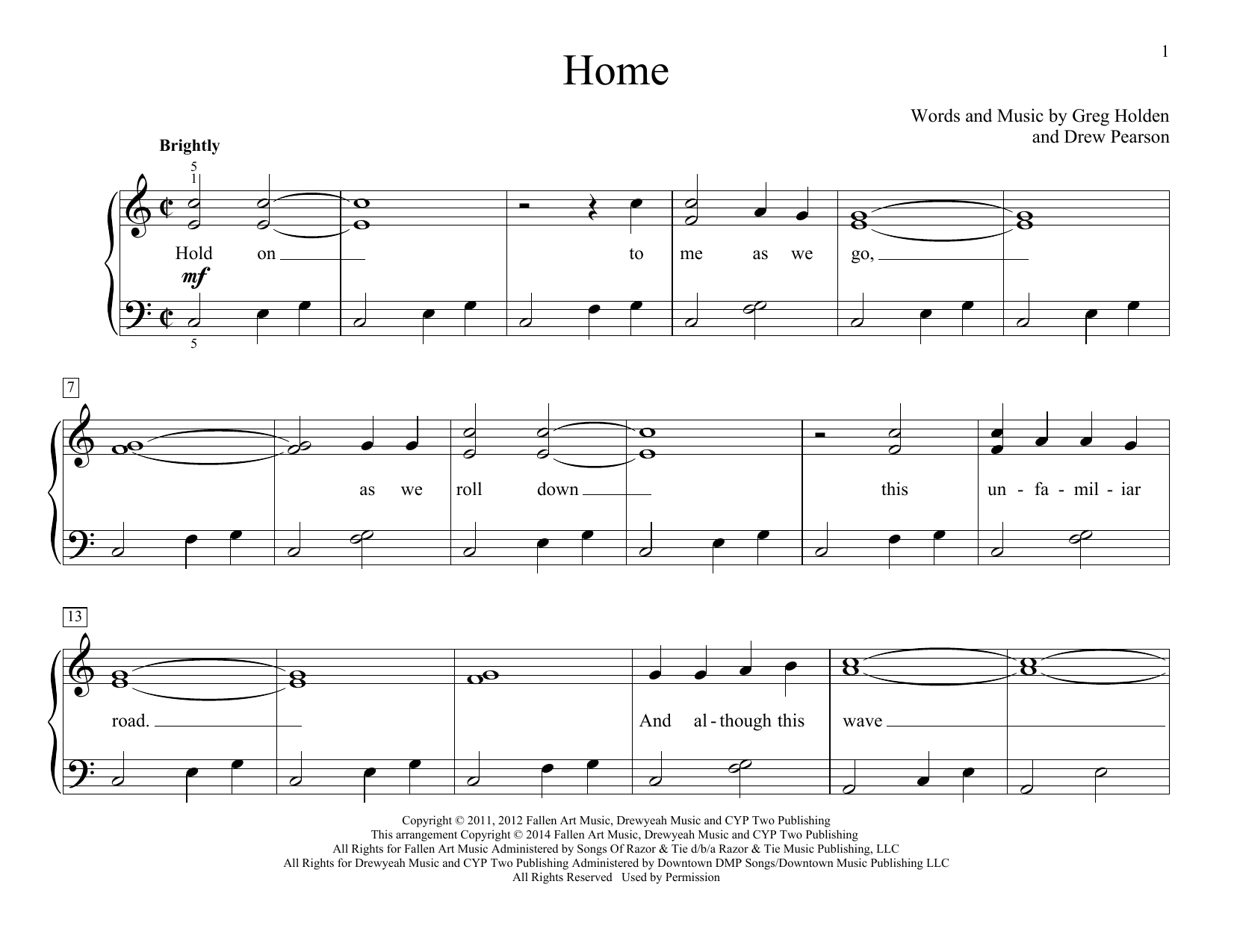 John Thompson Home sheet music notes and chords. Download Printable PDF.