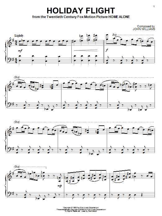 John Williams Holiday Flight sheet music notes and chords. Download Printable PDF.