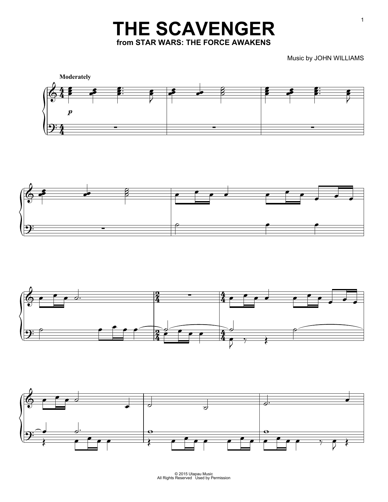 John Williams The Scavenger sheet music notes and chords. Download Printable PDF.