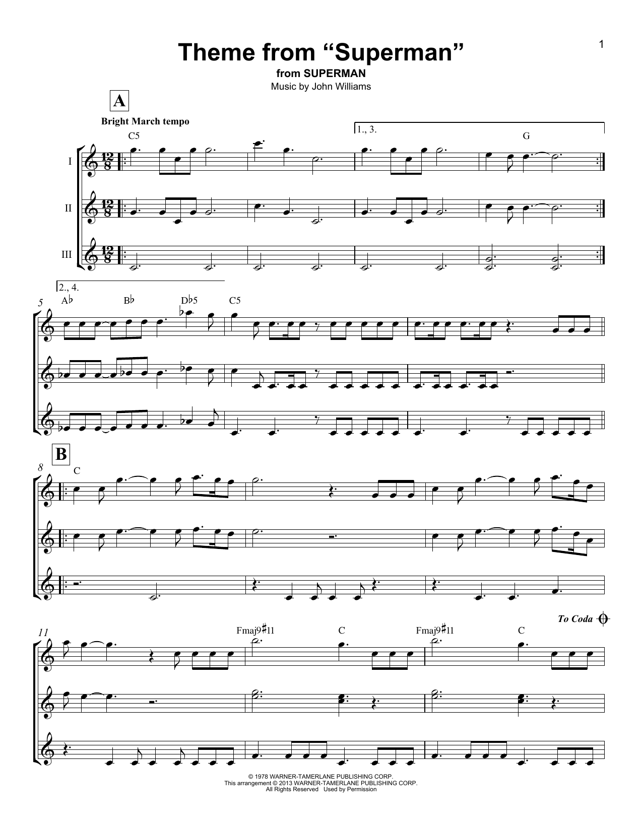 Learn to play John Williams Theme From John Williams Theme From