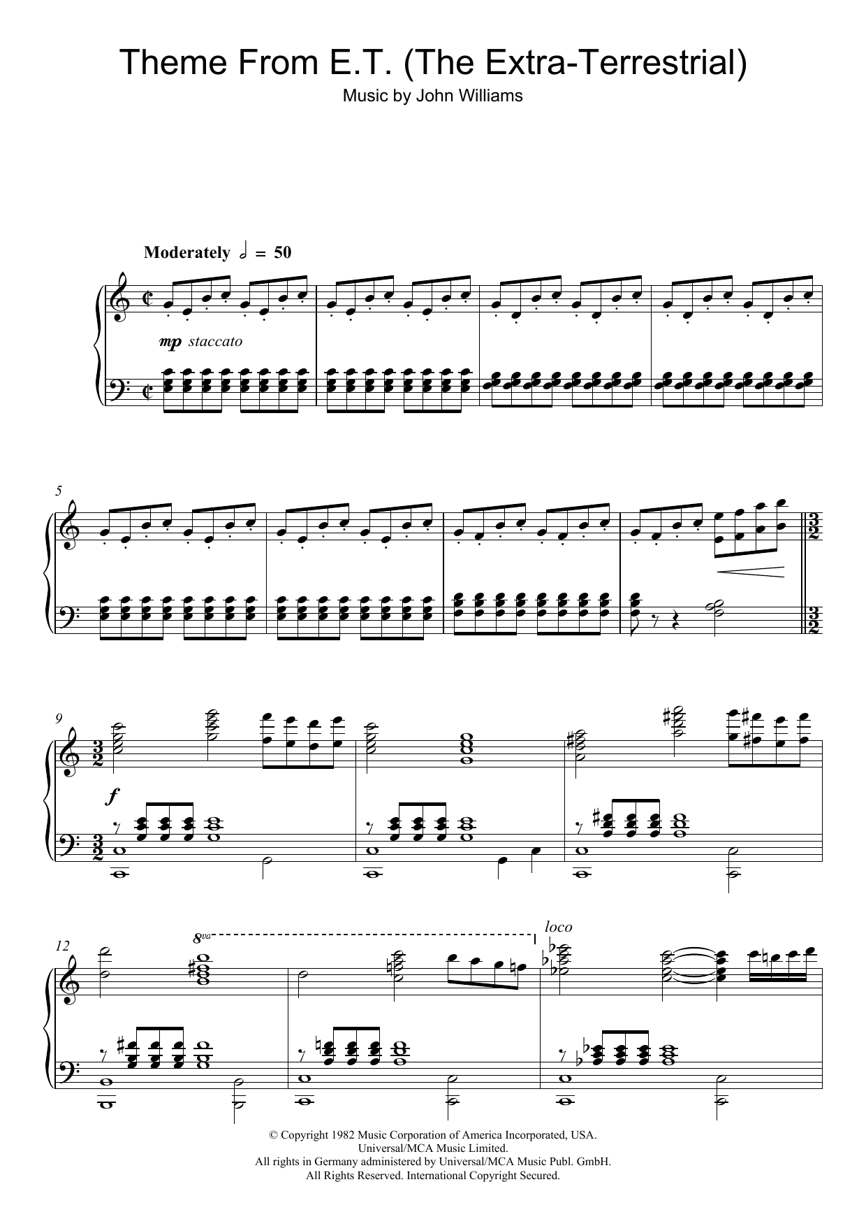 Learn to play John Williams Theme from E.T. - The Extra-Terrestrial sheet music for Alto Sax Solo in minutes. Price: 6.9900$ John Williams Theme from E.T. - The Extra-Terrestrial sheet music notes and chords arranged for Alto Sax Solo