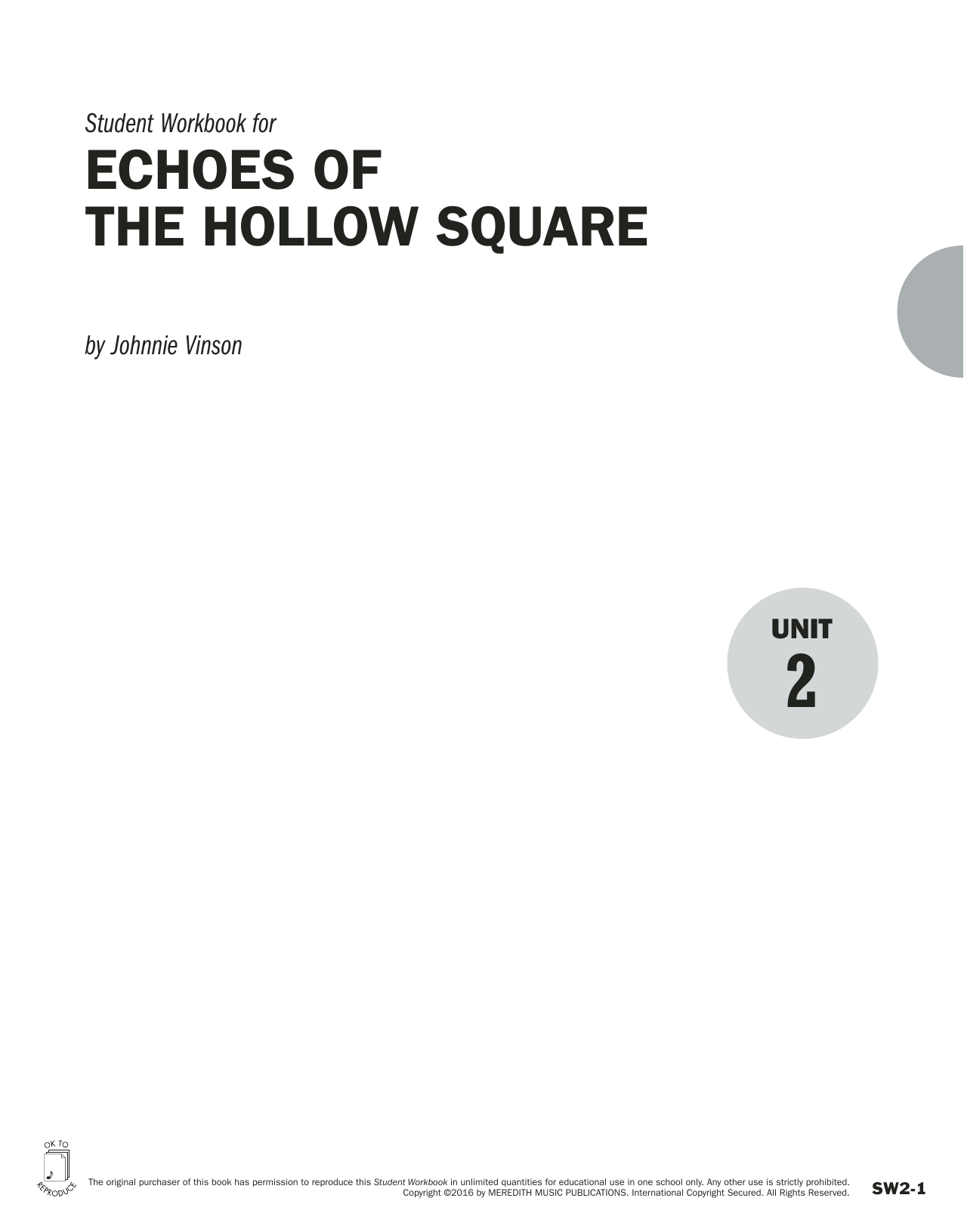 Learn to play Johnnie Vinson Guides to Band Masterworks, Vol. 6 - Student Workbook - Echoes of The Hollow Square sheet music for Instrumental Method in minutes. Price: 21.9700$ Johnnie Vinson Guides to Band Masterworks, Vol. 6 - Student Workbook - Echoes of The Hollow Square sheet music notes and chords arranged for Instrumental Method