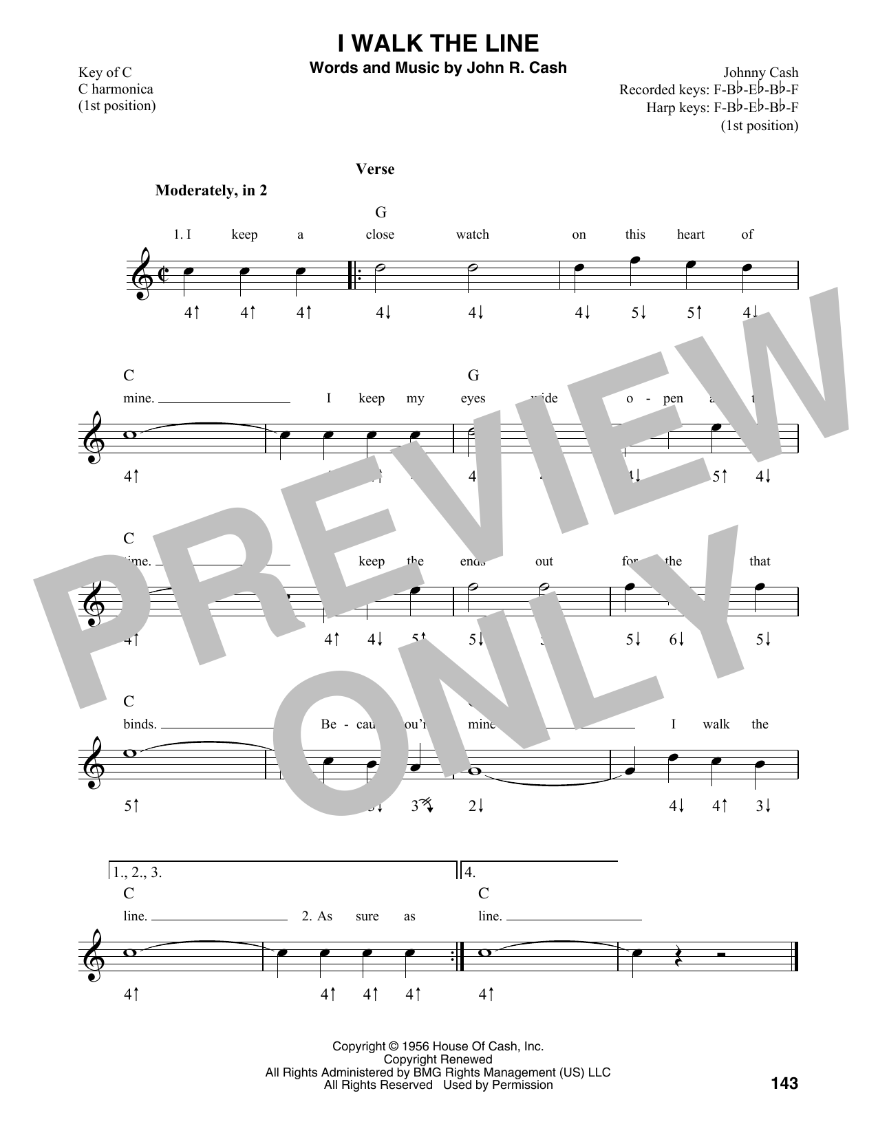 Johnny Cash I Walk The Line sheet music notes and chords. Download Printable PDF.